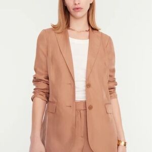 J. Crew Blazer Drapey long Parke blazer in cupro blend Size 4